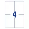 Avery Zweckform C32252-25 postales perforadas a doble cara, 148 x 105 mm, 170 g/m², blanco mate, 100 tarjetas