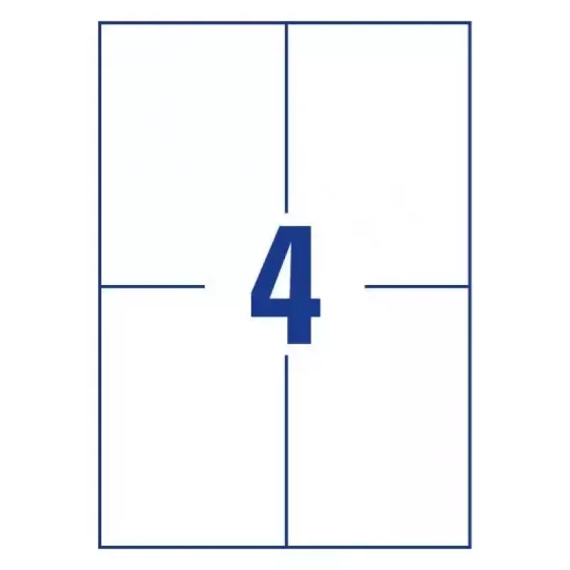 Avery Zweckform C32252-25 postales perforadas a doble cara, 148 x 105 mm, 170 g/m², blanco mate, 100 tarjetas