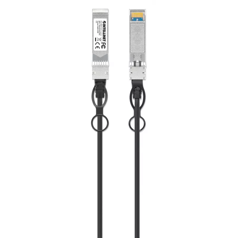 Intellinet 508377 cable twinax pasivo 10G SFP+ de conexión directa, 0,5 m, negro