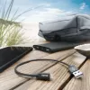 Hama cable de carga, USB-A - Lightning, 0,2 m, nailon, negro