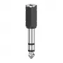 Adaptador de cable Hama 00205194 3,5 mm a 6,3 mm negro plata