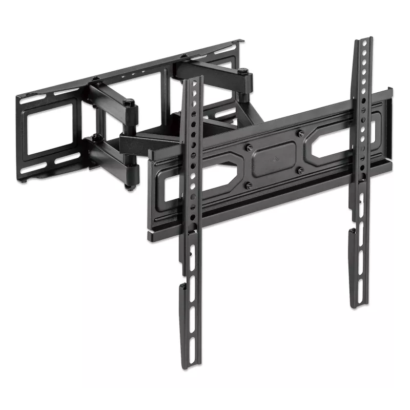 Manhattan soporte de pared para TV y monitores (Full Motion), para pantallas de 32 inch a 55 inch, compatibilidad VESA: todas entre 100x100mm y 400x400mm - comprueba las dimensiones de los cuatro orificios de montaje en la parte posterior de la pantalla para asegurarte de que encaja, máx. 40 kg, negro, soporte, garantía de por vida