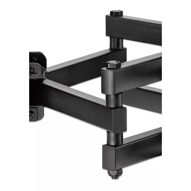 Manhattan soporte de pared para TV y monitores (Full Motion), para pantallas de 32 inch a 55 inch, compatibilidad VESA: todas entre 100x100mm y 400x400mm - comprueba las dimensiones de los cuatro orificios de montaje en la parte posterior de la pantalla para asegurarte de que encaja, máx. 40 kg, negro, soporte, garantía de por vida