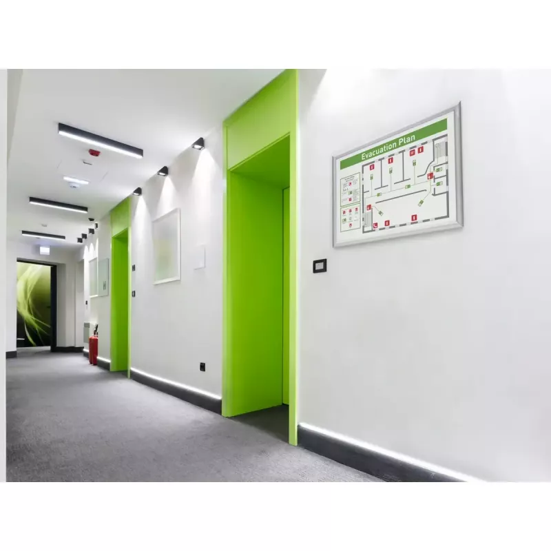 Marco de pared Durable 500823 450x625mm rectangular plata aluminio
