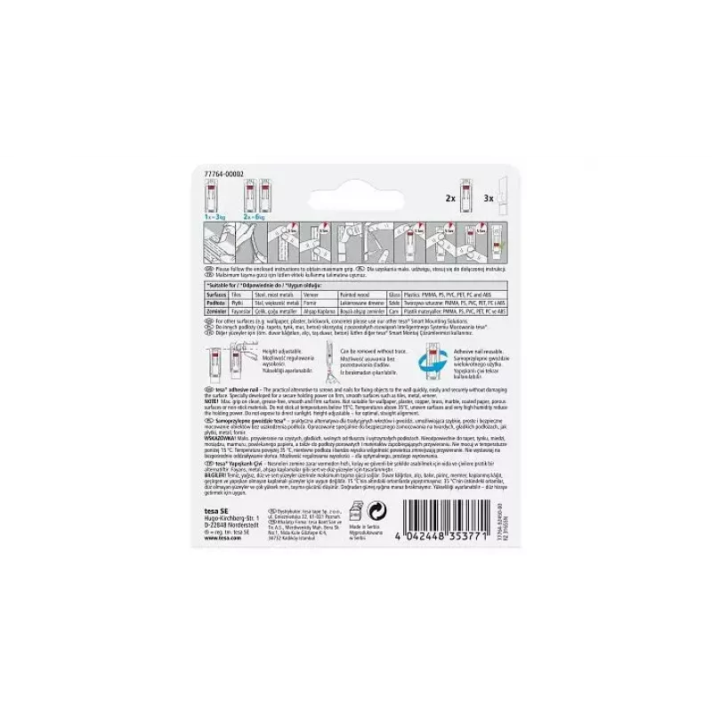 Gancho universal TESA 77764 Indoor blanco 2 uds.