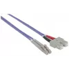 Intellinet 750936 cable de conexión de fibra óptica, LC a SC, multimodo OM4, 50/125 µm, 3 m