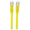 Cable de red patch Intellinet, cable Cat7/conector Cat6A, 2 m, amarillo, cobre, S/FTP, LSOH/LSZH, PVC, RJ45, contactos dorados, sin lengüeta, funda antipinzamiento, garantía de por vida