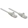 Cable de red patch Intellinet, Cat6, 50 m, gris, cobre, S/FTP, LSOH/LSZH, PVC, RJ45, contactos dorados, protección de lengüeta, protección antipinzamiento moldeada, garantía de por vida