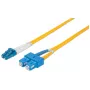 Intellinet 473729 cable de conexión de fibra óptica, LC a SC, monomodo OS2, 9/125 µm, 5 m, libre de halógenos, amarillo