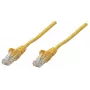 Cable de red patch Intellinet, Cat6, 1,5 m, amarillo, cobre, S/FTP, LSOH/LSZH, PVC, RJ45, contactos dorados, protección antipinzamiento sin lengüeta, protección de conector moldeada, garantía de por vida