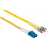 Cable de fibra óptica patch Intellinet, OS2, LC/ST, 2 m, amarillo, dúplex, monomodo, 9/125 µm, LSZH, fibra, garantía de por vida