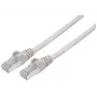 Cable de red patch Intellinet, Cat6A, 30 m, gris, cobre, S/FTP, LSOH/LSZH, PVC, RJ45, contactos dorados, sin lengüeta, con funda, garantía de por vida