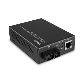 Convertidor de medios de red Lindy 25119 850 nm multimodo negro