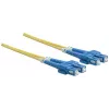 Cable de fibra óptica patch Intellinet, OS2, SC/SC, 5 m, amarillo, dúplex, monomodo, 9/125 µm, LSZH, fibra óptica, garantía de por vida