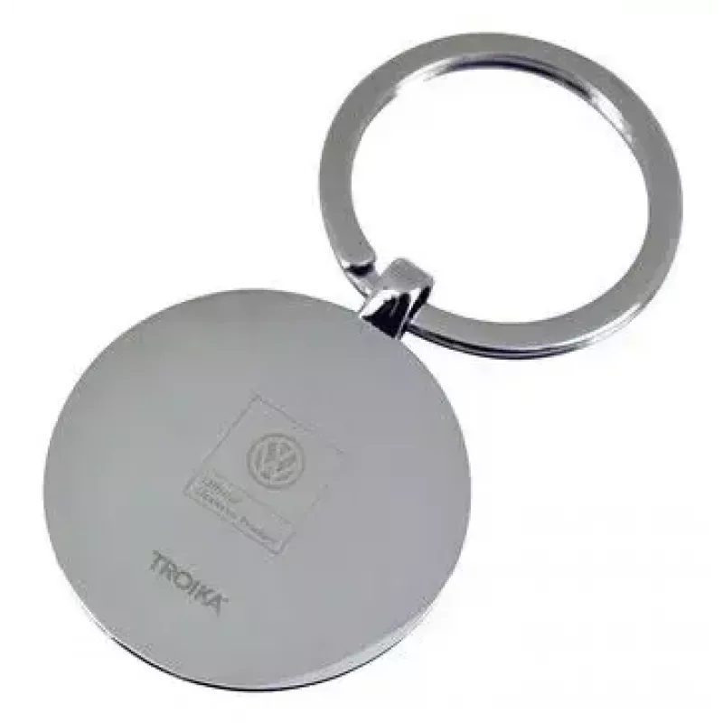Llavero TROIKA VW VOLKSWAGEN KEYRING negro plateado metal 37x74x7mm
