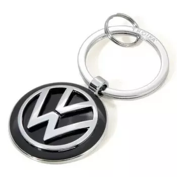 Llavero TROIKA VW VOLKSWAGEN KEYRING negro plateado metal 37x74x7mm