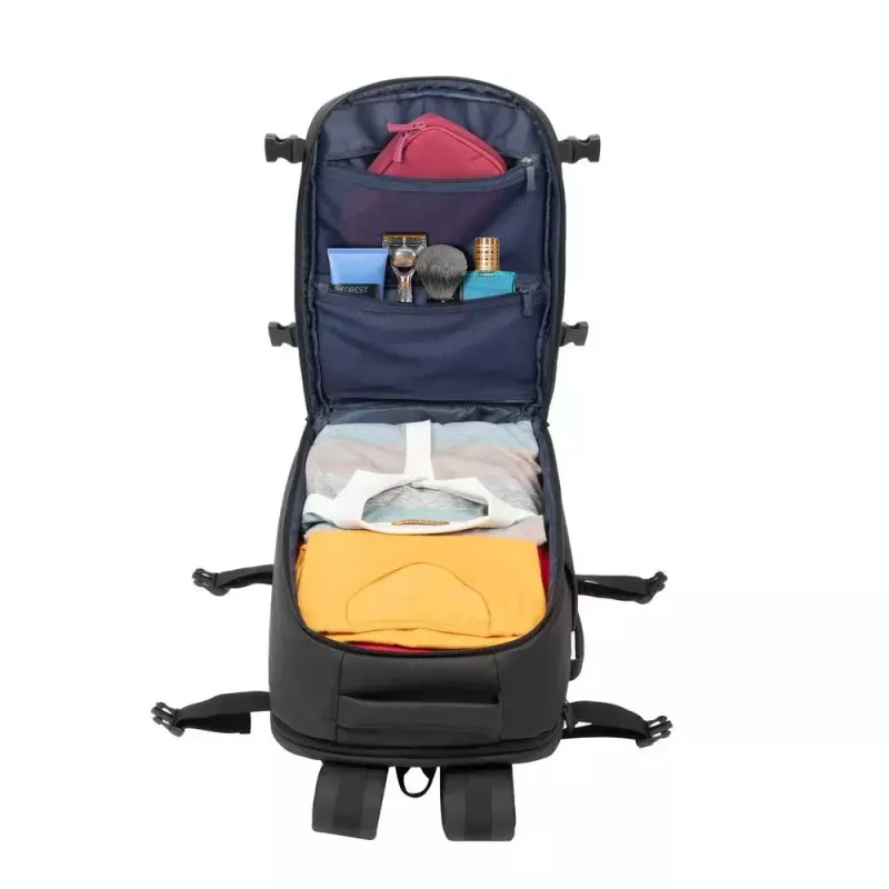 Mochila de ocio Rivacase Tegel 8465 negra poliéster RESPETUOSA CON EL MEDIOAMBIENTE