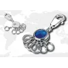 Llavero TROIKA AROUND THE WORLD azul plateado metal 25x90x9mm
