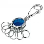 Llavero TROIKA AROUND THE WORLD azul plateado metal 25x90x9mm