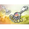 Llavero TROIKA COLOURFUL LEAVES multicolor plateado metal