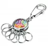 Llavero TROIKA COLOURFUL LEAVES multicolor plateado metal