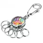 Llavero TROIKA COLOURFUL LEAVES multicolor plateado metal
