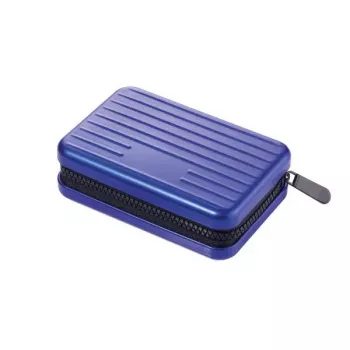 Estuche TROIKA CCC04-BL azul aluminio poliéster 80g 70mm x 105mm
