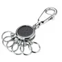 Llavero TROIKA negro VISION negro plata metal 25 mm 90 mm 9 mm