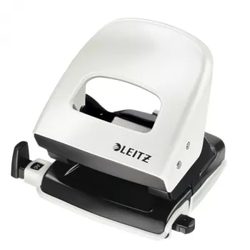 Perforadora Leitz WOW 5008 metal 2 taladros / 30 hojas, 30 hojas, blanco, 8 cm, 5,5 mm, 107 x 137 x 100 mm, 10 años