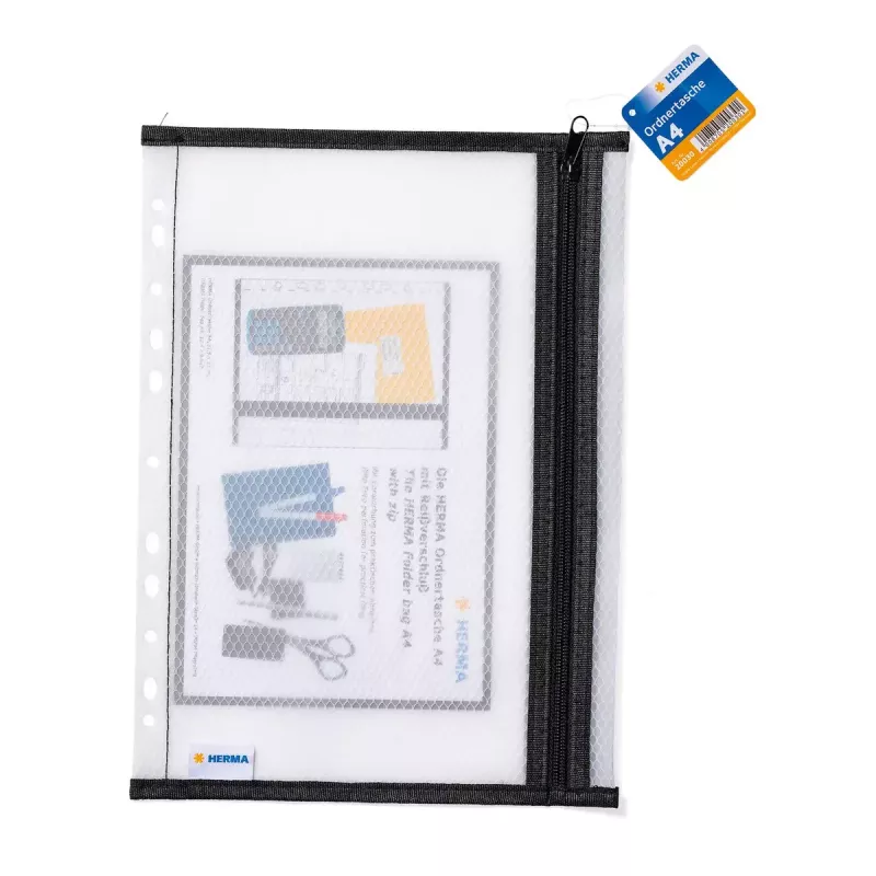 Funda de visión HERMA A4 negra material EVA 230x320mm