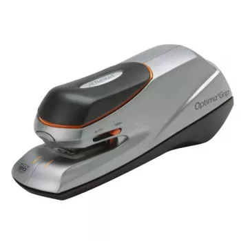 Grapadora eléctrica Rexel Optima Grip EU, 20 hojas, negra, plateada, 449,5 g, 147 mm, 200 mm, 88 mm