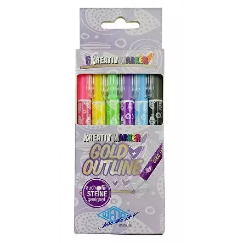 Rotulador WEDO 252 700699 6 unidades negro azul verde magenta lila amarillo