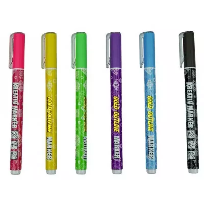 Rotulador WEDO 252 700699 6 unidades negro azul verde magenta lila amarillo