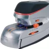 Rexel Optima 70 grapadora eléctrica, 70 hojas, metal, negro/plateado/naranja