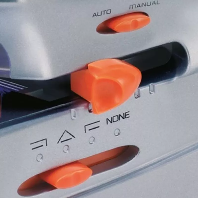 Rexel Optima 70 grapadora eléctrica, 70 hojas, metal, negro/plateado/naranja