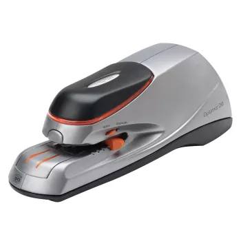 Grapadora eléctrica Rexel Optima 20, 20 hojas, negra, naranja, plateada, 788 g, 292 mm, 143 mm, 175 mm
