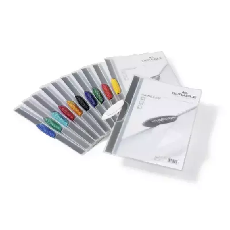 Carpeta de recogida con clip Durable Swingclip (polipropileno, blanco)