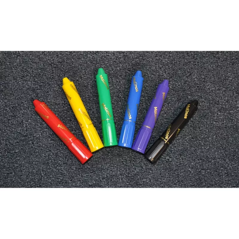 Cera Malinos 301036 6 uds. Multicolor Negro Azul Verde Rojo Violeta Amarillo