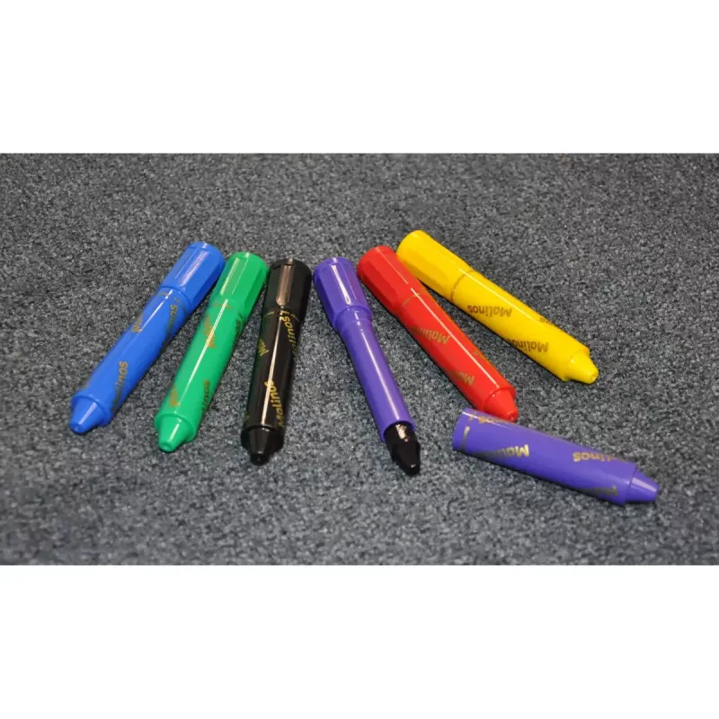 Cera Malinos 301036 6 uds. Multicolor Negro Azul Verde Rojo Violeta Amarillo