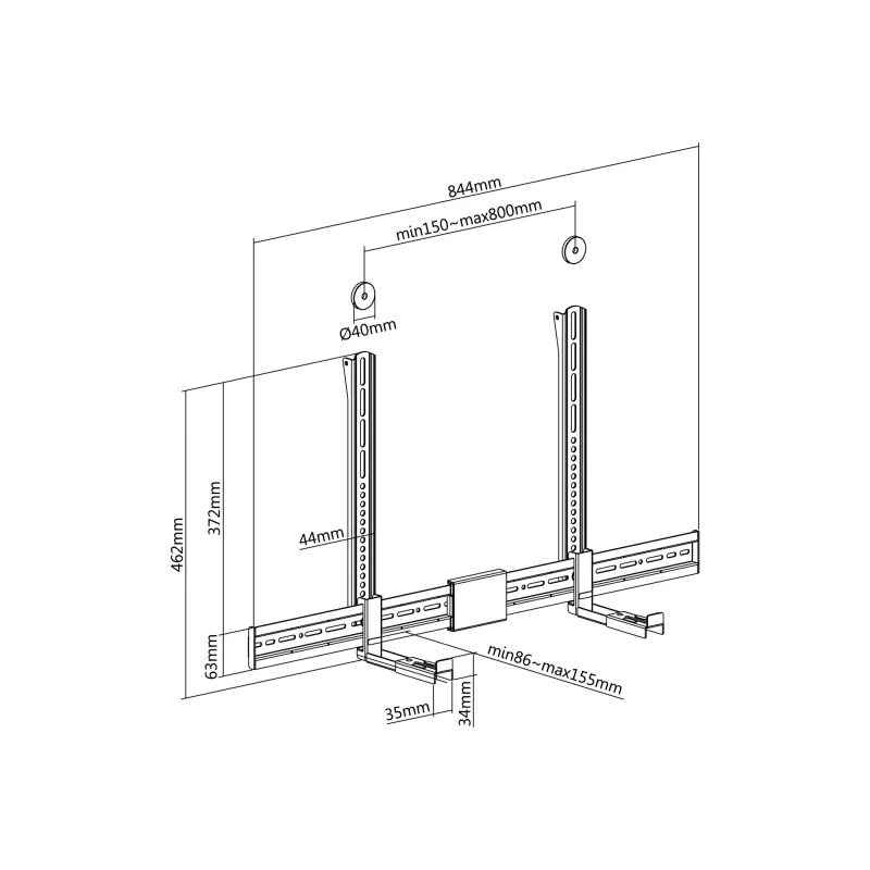 Soporte para barra de sonido Equip universal