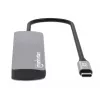 Dock/hub USB-C Manhattan con lector de tarjetas, conexiones (x7): Ethernet, HDMI, USB-A (x3) y USB-C (x2), con Power Delivery (PD) 100 W – requiere cargador USB-C externo (no incluido). Alimentado por USB (no requiere fuente de alimentación externa) cuando no se utiliza PD.