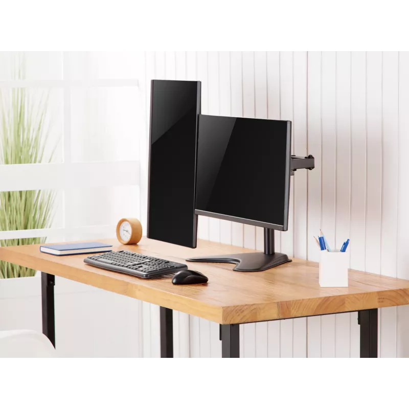 Pie de mesa para doble monitor Equip 17 pulgadas-32 pulgadas Economy