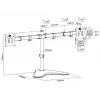Pie de mesa para doble monitor Equip 17 pulgadas-32 pulgadas Economy
