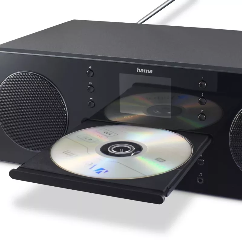 Radio personal Hama 00054254 digital negra, gris