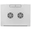 Armario de red Intellinet 19 inch - montaje en pared (estándar), 9HE, 450 mm de profundidad, gris, montado, máx. 60 kg, también apto para colocación sobre mesa o suelo, profundidad útil 350 mm, puerta de metal y cristal, panel trasero, laterales desmontables, piezas para montaje en pared (p. ej. tornillos/tacos) no incluidas