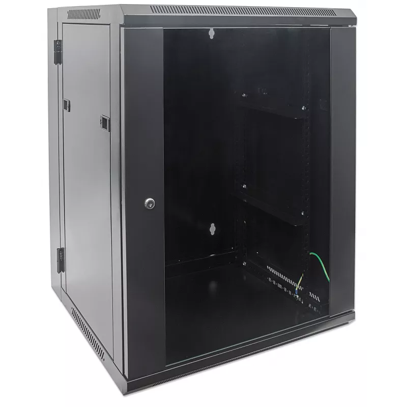 Intellinet 712019 armario de red de pared 19", 15U, negro (RAL 9005)