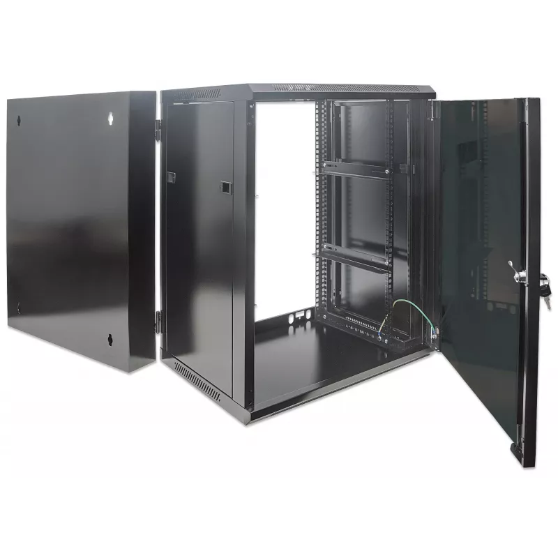 Intellinet 712019 armario de red de pared 19", 15U, negro (RAL 9005)