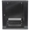 Armario de red Intellinet 19 inch - montaje en pared (estándar), 15HE, 600 mm de profundidad, negro, desmontado, máx. 60 kg, puerta de metal y cristal, panel trasero, laterales desmontables, también apto para colocación sobre mesa o suelo, profundidad útil 410 mm, piezas de montaje en pared no incluidas