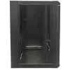 Armario de red Intellinet 19 inch - montaje en pared (estándar), 15HE, 600 mm de profundidad, negro, desmontado, máx. 60 kg, puerta de metal y cristal, panel trasero, laterales desmontables, también apto para colocación sobre mesa o suelo, profundidad útil 410 mm, piezas de montaje en pared no incluidas