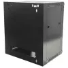 Armario de red Intellinet 19 inch - montaje en pared (estándar), 15HE, 600 mm de profundidad, negro, desmontado, máx. 60 kg, puerta de metal y cristal, panel trasero, laterales desmontables, también apto para colocación sobre mesa o suelo, profundidad útil 410 mm, piezas de montaje en pared no incluidas